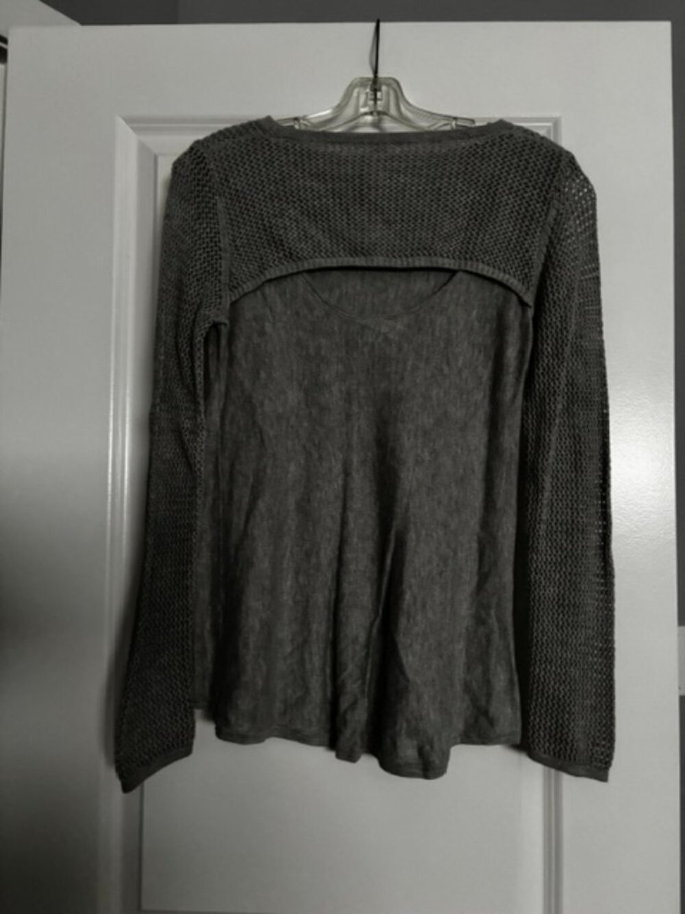Long sleeve mesh top